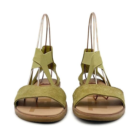 Sorel Ella II Sandals Olive Suede Elastic Strap Women’s Size 8 EU 39 Flat Summer - Picture 8 of 15